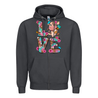 Smoke love little cute cow Zipper Hoodie - NancyCooperArtShop