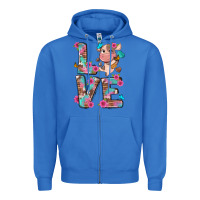 True Royal love little cute cow Zipper Hoodie - NancyCooperArtShop