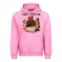 Fuchsia Pink merry christmas cupcake chocolate Urban Hoodie - CowGirlArtShop