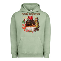 Pigment Oil Green merry christmas cupcake chocolate Urban Hoodie - CowGirlArtShop
