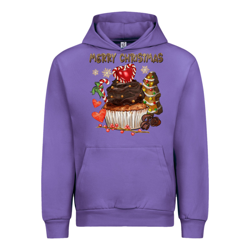 Merry Christmas Cupcake Chocolate Urban Hoodie by CowGirlArtShop | Teevron