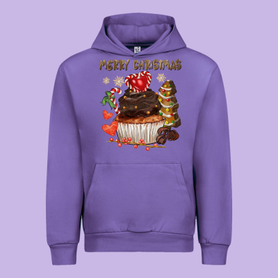 Merry Christmas Cupcake Chocolate Urban Hoodie Designed By Cowgirlartshop