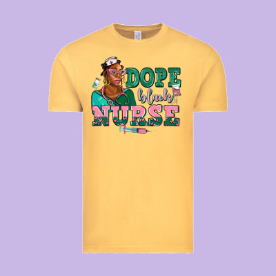 Afro  Nurse Dope Black Vintage Tee Designed By Adodesignshop