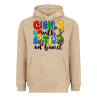 Mushroom child with autism on board Heavyweight Hoodie - Artiststas