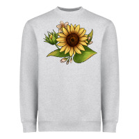 Heather Grey sunflower Heavyweight Sweatshirt - JahusDesignShop