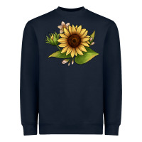 Navy sunflower Heavyweight Sweatshirt - JahusDesignShop