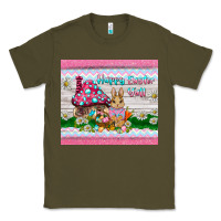 Army Green happy easter y'all  rabbit Classic Tee - BarkalooDesign
