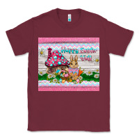 Burgundy happy easter y'all  rabbit Classic Tee - BarkalooDesign