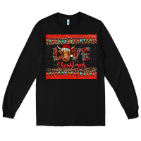 Black love christmas highland cow and turquoise gemstone Long Sleeve Tee - Jasminsmagicworld