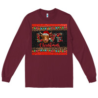 Burgundy love christmas highland cow and turquoise gemstone Long Sleeve Tee - Jasminsmagicworld