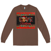 Chestnut love christmas highland cow and turquoise gemstone Long Sleeve Tee - Jasminsmagicworld