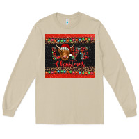Mushroom love christmas highland cow and turquoise gemstone Long Sleeve Tee - Jasminsmagicworld