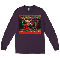 Plum love christmas highland cow and turquoise gemstone Long Sleeve Tee - Jasminsmagicworld