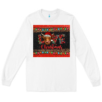 White love christmas highland cow and turquoise gemstone Long Sleeve Tee - Jasminsmagicworld