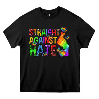 Black straight against hate pride lgbtq Heavy Core Tee - texasbilliewilder