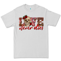 Dove Grey love never dies skull Premium Tee - RanaPortraitStore
