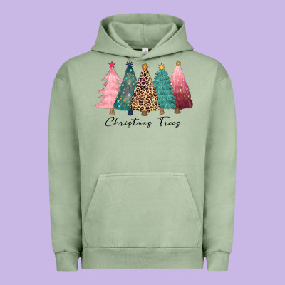 Christmas Trees Urban Hoodie Designed By Cowgirlartshop