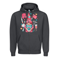 Smoke nurse with heart Zipper Hoodie - NancyCooperArtShop