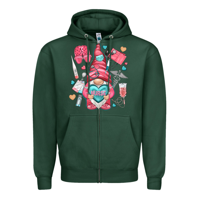 Nurse With Heart Zipper Hoodie by NancyCooperArtShop | Teevron