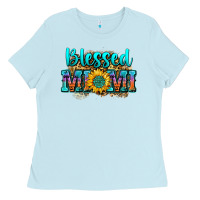 Baby Blue blessed mimi Ladies Tee - Zillion Design Studio