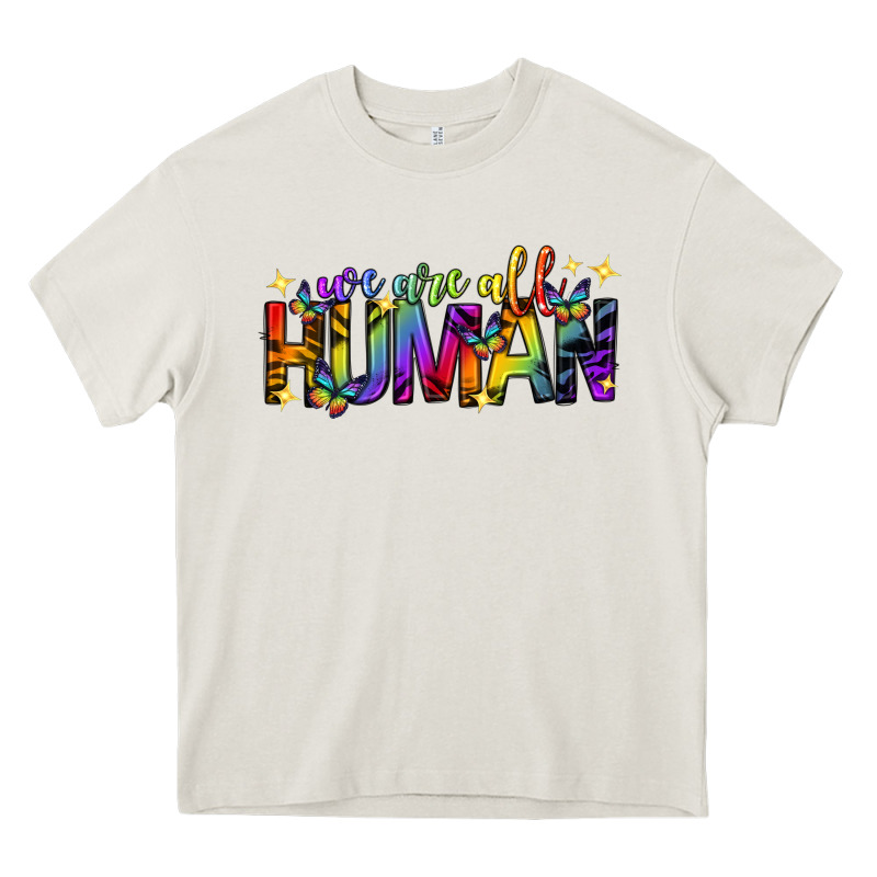 We Are All Human Pride Lgbtq Heavy Core Tee by texasbilliewilder | Teevron