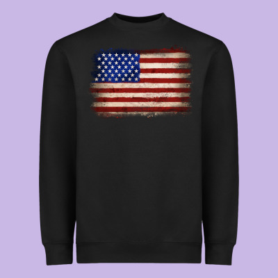 American Flag Heavyweight Sweatshirt Designed By Jahusdesignshop