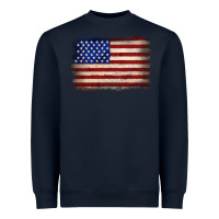 Navy American flag Heavyweight Sweatshirt - JahusDesignShop