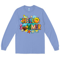Colony Blue hello summer Long Sleeve Tee - JahusDesignShop