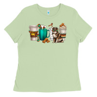 Matcha australian shepherd dog coffee cups Ladies Tee - texasbilliewilder