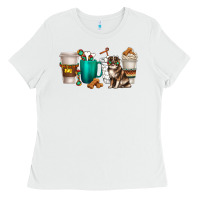 White australian shepherd dog coffee cups Ladies Tee - texasbilliewilder