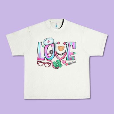 Love Nurse Urban Heavy Tee Designed By Bundleandbundleshop