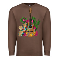 Chestnut ,mexican sombrero guitar rose cactus Premium Sweatshirt - Artiststas
