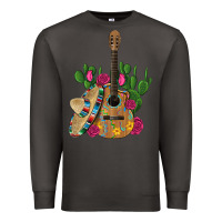 Smoke ,mexican sombrero guitar rose cactus Premium Sweatshirt - Artiststas