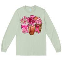 Matcha breast cancer coffee cups Long Sleeve Tee - NancyCooperArtShop