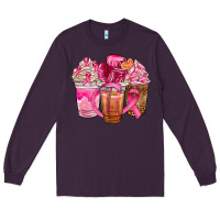 Plum breast cancer coffee cups Long Sleeve Tee - NancyCooperArtShop