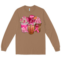 Breast Cancer Coffee Cups Long Sleeve Tee | Teevron