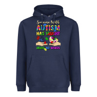 Navy someone with autism has taught me love needs no wo Heavyweight Hoodie - Artiststas