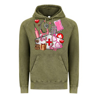 Vintage Olive nurse  valentines day love Vintage Hoodie - AdoDesignShop