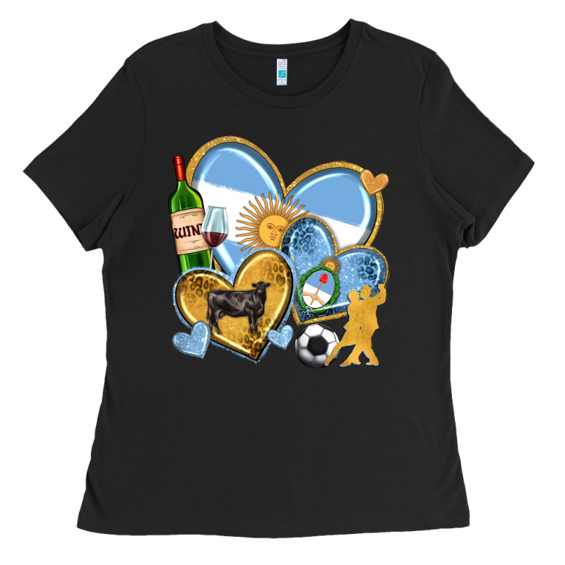 Argentina  Hearts Ladies Tee by texasbilliewilder | Teevron