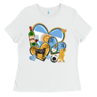 White argentina  hearts Ladies Tee - texasbilliewilder
