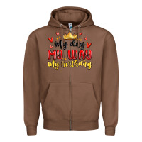 Chestnut my day my way my birthday Zipper Hoodie - MaliasSmallBusiness
