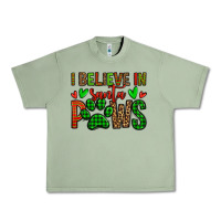 Oil Green i believe in santa paws christmas Urban Heavy Tee - Jasminsmagicworld