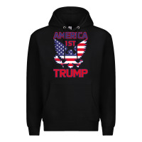 Black Trump America First Eagle Premium Hoodie - Bettercallsaul