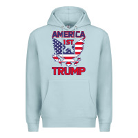 Blue Mist Trump America First Eagle Premium Hoodie - Bettercallsaul