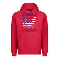 Cardinal Trump America First Eagle Premium Hoodie - Bettercallsaul