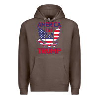 Coffee Trump America First Eagle Premium Hoodie - Bettercallsaul
