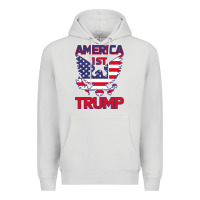 Dove Grey Trump America First Eagle Premium Hoodie - Bettercallsaul