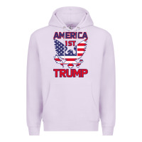 Lilac Trump America First Eagle Premium Hoodie - Bettercallsaul