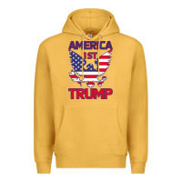 Mustard Trump America First Eagle Premium Hoodie - Bettercallsaul