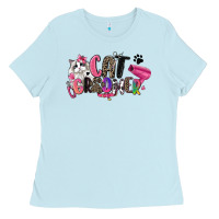 Baby Blue cat groomer Ladies Tee - Zillion Design Studio